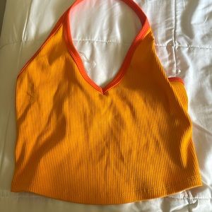 orange tank top